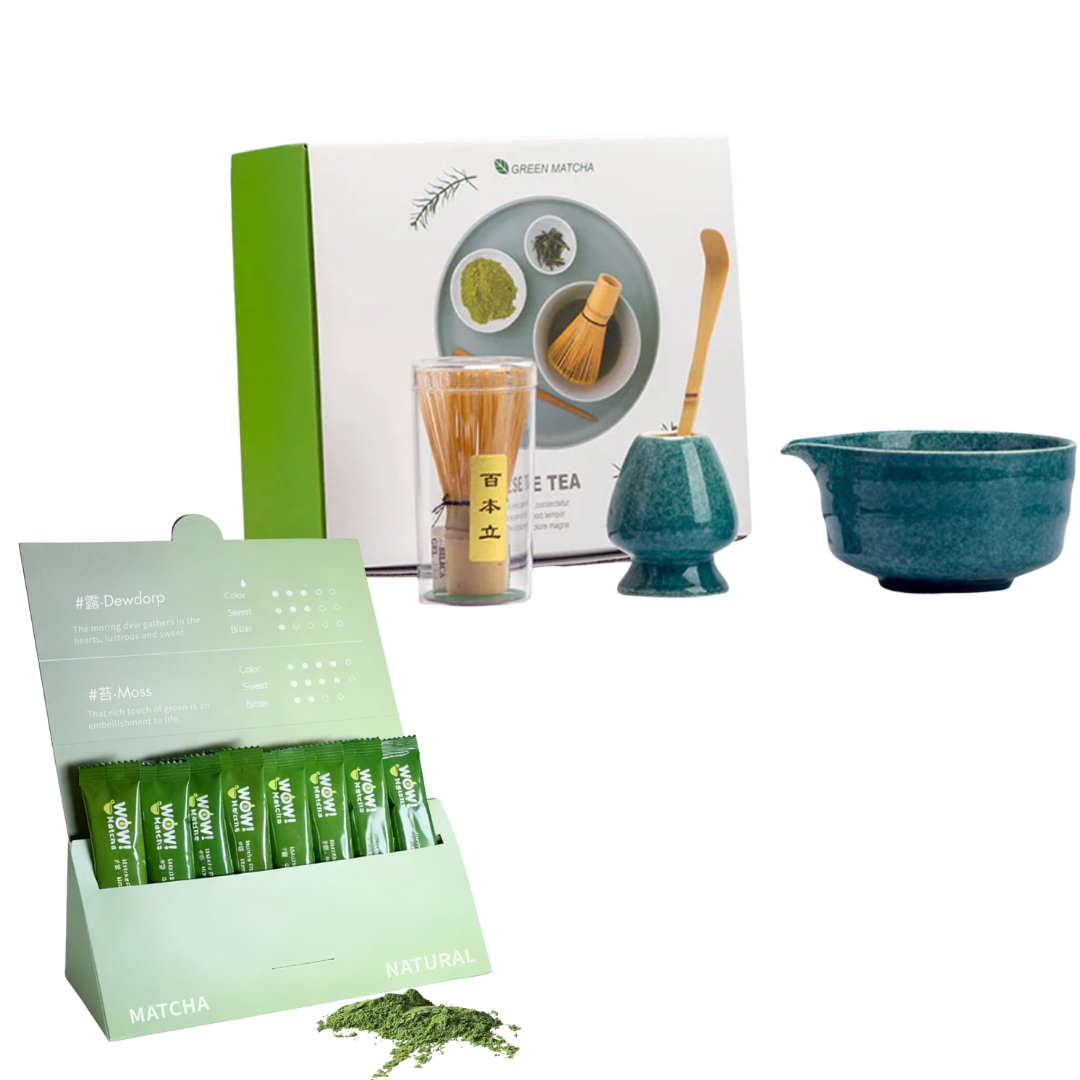 Emerald Green Set 4p+Matcha Powder Pack