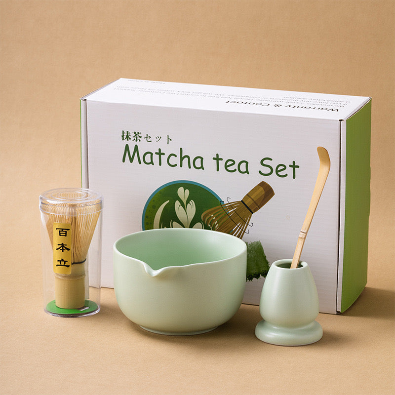 Matte Green Matcha Set 4 pieces
