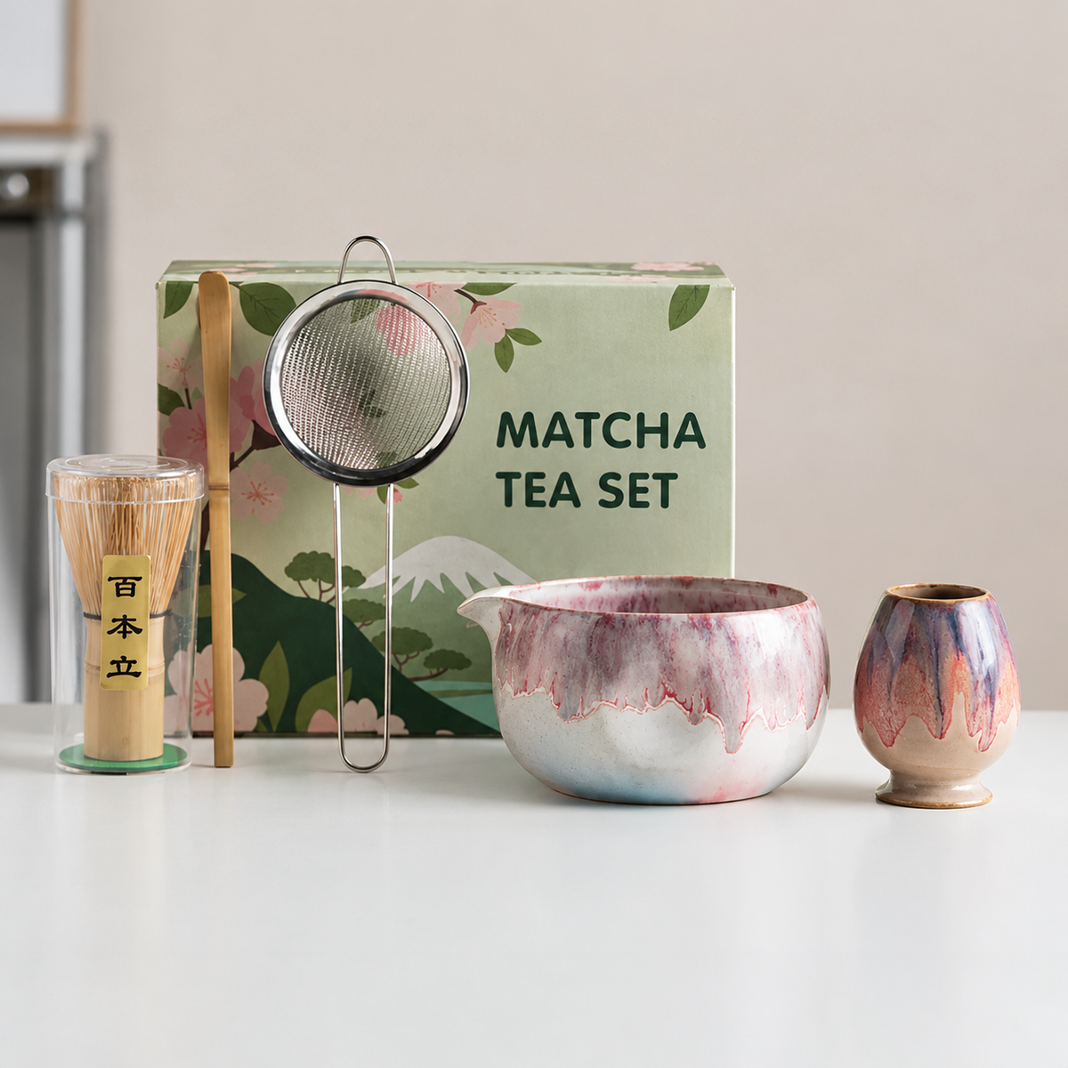 Purple Reactive Glaze Matcha Set 5 Pieces
