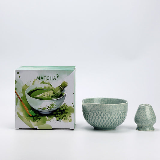 Speckled Blue Hammered Matcha Set 2 Pieces