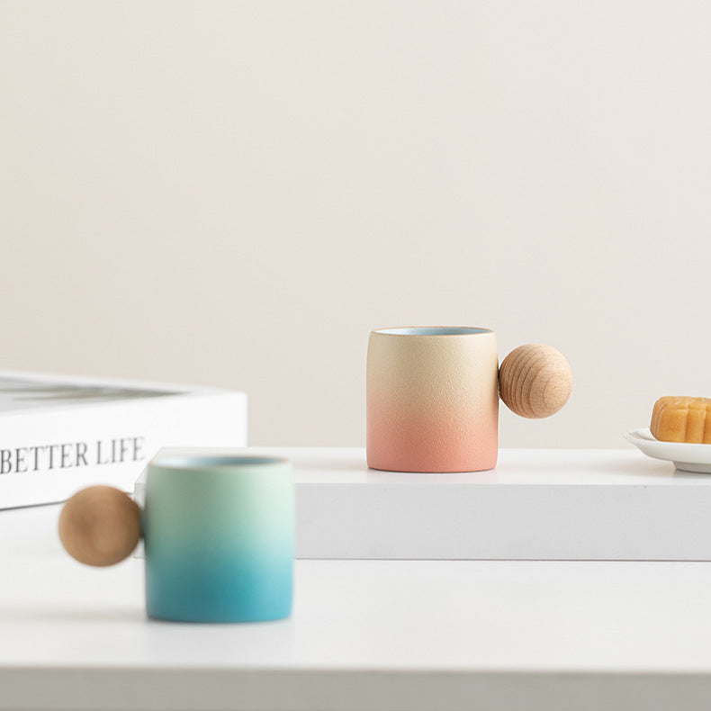 【Pre-order】Gradient Jupiter Tea Cup 70ml (Green to Blue)
