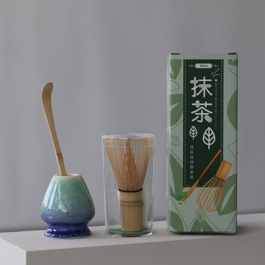 【Pre-order】Ocean Dream Blue Matcha Whisk Holder Set 3 Pieces