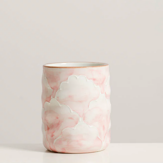 【Pre-order】Hand-Painted Peony Glass 200ml (Pink)