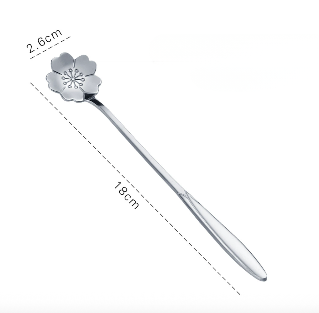 Elegant Sakura Long Handle Spoon