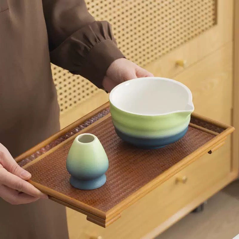 Green Blue Matcha Set 2 pieces