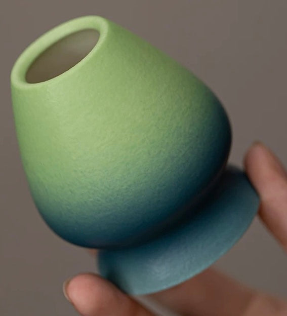 Green blue gradient tea Whisk Stand(Whisk Holder)