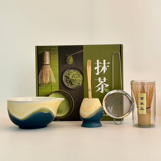 Blue Ocean Wave Matcha Set 5 Pieces